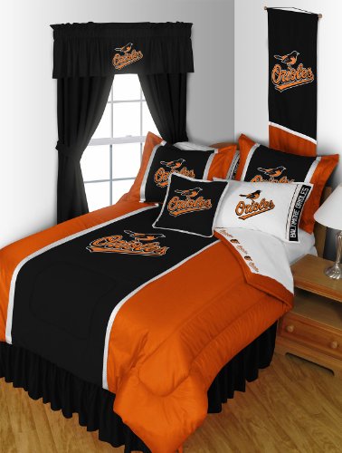 MLB Baltimore Orioles Twin Bedding Set Baseball Logo Bed