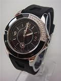 Tommy Hilfiger Women's 1780972 Sport Black Silicon Strap Black Dial Watch