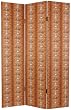 Exotic Jungle D&eacute;cor Printed Room Divider - 6ft. Tiger Stripes & Leopard Spots Print Canvas Fabric Folding Screen