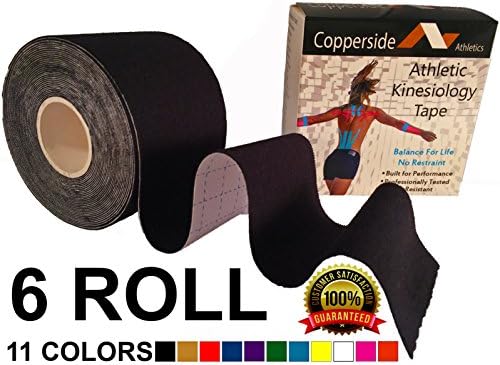 Premium Professional Grade Kinesiology Tape *FREE Instructional Ebook* Taping to Boost Performance &amp; Heal Pain Faster- 2"x16.4' Uncut Athletic Therapeutic Roll for Muscle Support in 11 Sports Colors
