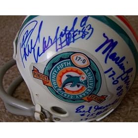Buy 1972 Dolphins autographed mini helmet (Dick Anderson, Marlin Briscoe, Jim Mandich, Earl Morrall,...