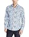Stone Rose Men's Tropical Leaves Long Sleeve Button Down Shirt