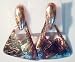 Brass triangle dangle earrings