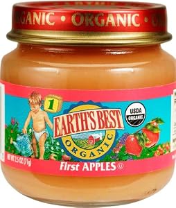 Earth's Best Organic 1st Apples, 2.5 Ounce Jars (Pack of 12)