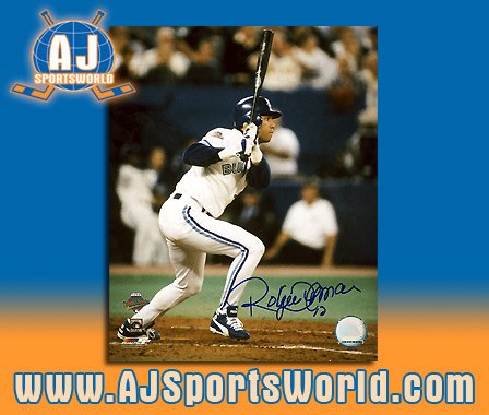 ROBERTO ALOMAR Toronto Blue Jays Signed 11x14 1993 World Series Photo