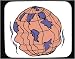 Decorated Mouse Pad with deformed, globe, shaken, Earth, world, spherical, planet, or...