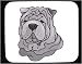 Mouse Pad with bulldog, face, pet, dog