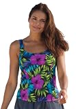 Woman Within Plus Size Perfect print tankini top by Swim 365