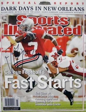Ted Ginn Jr. Autographed/Hand Signed OHIO ST. Sports Illustrated Magazine