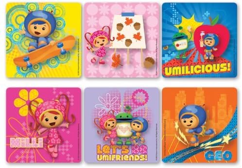 TEAM UMIZOOMI- Team Umizoomi Birthday Party Favor Sticker Set Consisting of 45 Stickers Featuring 6 Different Designs Measuring 2.5" Per Sticker