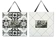 Frame Set- Versailles Black/White Scroll And Versailles Black/White Diamond; 1 Each; 3/8 Thick-11.5 X 11.5; Fits 4 X 6 Photo