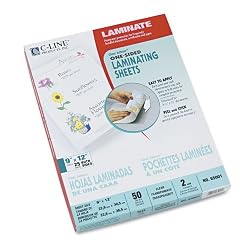C-Line Cleer Adheer Laminating Film Sheets, 9 x 12 Inches, Clear, 50 per Box (65001)