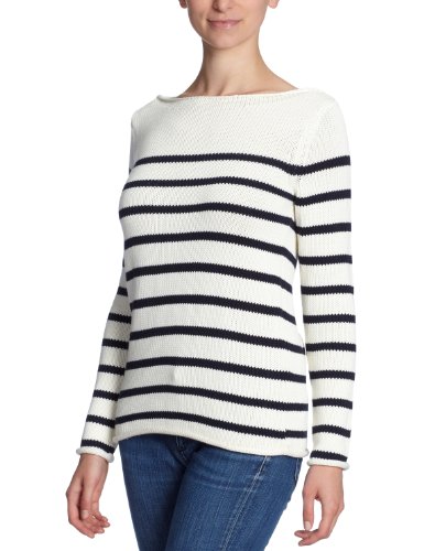 Tommy Hilfiger Damen Pullover  1M87602102 / FAIRFIELD STP BOAT NECK SWTR, Gr. 40 (L), Mehr Preisvergleich