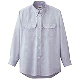 ミドリ安全 【超消臭】 《タッターソール柄》 男女兼用 長袖シャツ GS2593 ブルー M