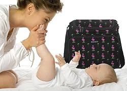 Pink Flamingos FLAMINGO Diaper Bag ON SALE and FREE SHIPPING- Designer Baby Bags, Shower Gifts for NEW MOM or DAD Father Mother or Man Men, Woman Women Ladies Alumni
