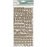 Dear Lizzy 5th & Frolic Thickers Alphabet Stickers-Glitter Foam Fox/Gold