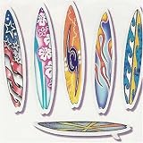 Surf Board Cakes Cupcakes - 6 Re-Usable Cake Pics & Party Favors