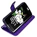 LG Tribute 5 Case, LG K7 Case, LK [Kickstand Feature] Luxury PU Leather Wallet Case Flip Cover Built-in Card Slots & Stand For LG Tribute 5 / LG K7, Purple