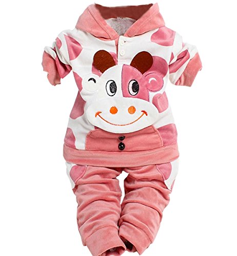 Toddlers Baby Velour Cow Original Cuddle Coat Warm Winter Jacket