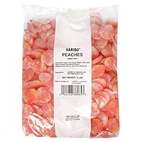 Haribo Gummi Candy, Peaches, 5-Pound Bag
