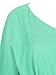 Persun Women's Green V Neck Bow Tie Belt Short Sleeve Flared Blouse