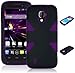 Bastex Heavy Duty Hybrid Case for ZTE Majesty Z796C - Purple Silicone / Black Hard Shell