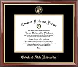 Cleveland State University Vikings - Embossed Seal - Mahogany Gold Trim - Diploma Frame