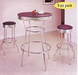 "Fifties Memories" 3-pc Bar Table Set