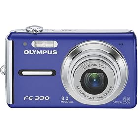 Olympus FE-330 Blue 8.0 MP Digital Camera w 5x Optical Zoom, Image Stabilization by Olympus