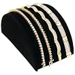 Black Velvet Bracelet Half Moon Display Ramp Stand 5"
