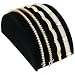 Black Velvet Bracelet Half Moon Display Ramp Stand 5"