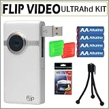 Flip UltraHD Video Camera White, 8 GB, 2 Hours (3rd Generation) NEWEST MODEL + Accessory Kit 515VMRRgWBL. SL160 Flip UltraHD Video Camera White, 8 GB, 2 Hours (3rd Generation) NEWEST MODEL + Accessory Kit