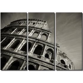 Framed Huge 3 Panel Art Ancient Rome Italy Colosseum Giclee Canvas Print