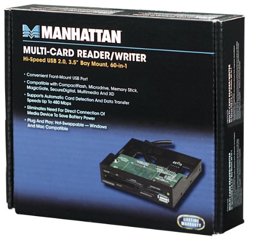 MANHATTAN Multi-Card Reader/Writer Hi-Speed USB 2.0 3.5 Einbau 60-in-1 Farbe Schwarz Unter Preisvergleich