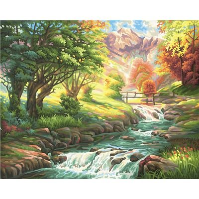 Childrens Toyshop  Spielwaren : Schipper 9130 412 - Malen nach Zahlen Forellenbach; 40x50cm