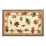 Leaf Scatter Rug Collection - Dark Amber