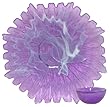 Colorful Recycled Art Glass Large Grape Sunburst Chip and Dip Set 17.5"D