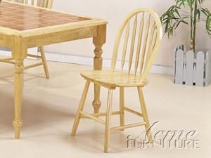 Set Of 4 Farmhouse Design Natural Finish Chair Acs20482n