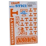 Tennessee Volunteers Vinyl Team Sticker Sheet