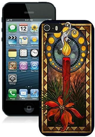 Iphone 5s case,iphone 5 case,Christmas candle Iphone 5/5s Case Black Cover