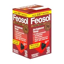 Feosol Ferrous Sulfate Iron Supplement Therapy, Tablets - 125 ea (Pack of 2)