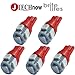 Jtech 5x 194 168 2825 T10 5-SMD Red LED Car Lights Bulb
