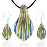 Tropical Breezes Murano Glass Earrings Set