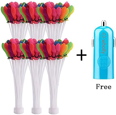 6 Bunch Water Balloons, Vibrant Colors, Fill and Tie in 60 Seconds, 222 Total Water Balloons for Children's Water Balloons Fights