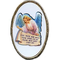 Car Visor Clip - Guardian Angel for Dad - 1.75"x1.0" - Clip on