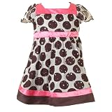 Infant Baby Girl Dress Clothes FUCHSIA BLACK DOT RARE EDITIONS Girls 12M-24M