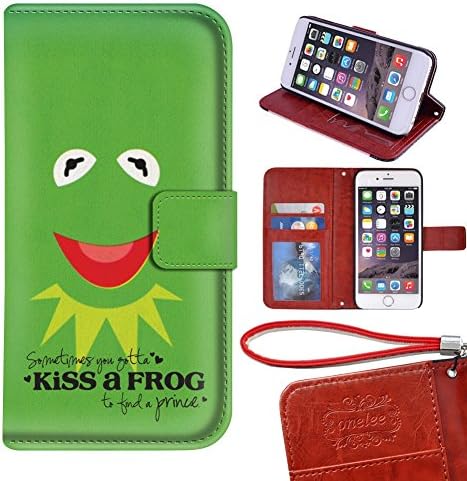 Customized PU Leather Popular Design Kermit The Frog iPhone 6 6s 4.7 Wallet Case