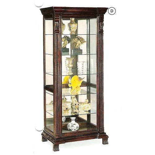 get price for Coaster Glass Shelves Curio China Cappuccino Wood