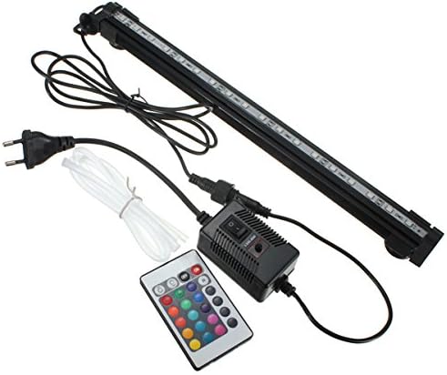 Remote Control Underwater LED Aquarium Fish Tank Air Bubble Light 37CM 18LED Light