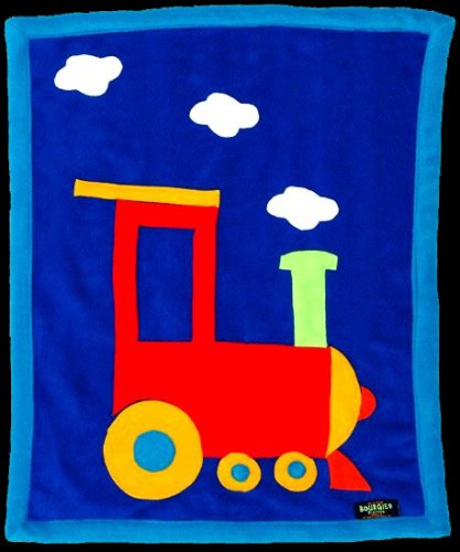 Cosyosko Buggy Blanket Blue Train. Picture